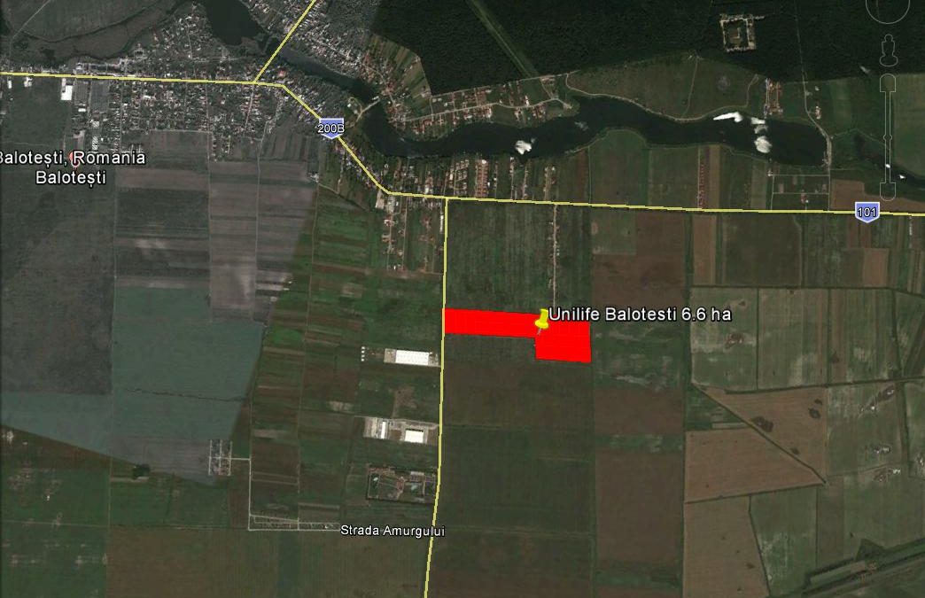 Land for sale: 6.6 ha – Balotesti